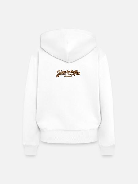 Ich mag alte rostige Fahrräder - Frauen Premium Bio Zip Hoodie - Weiß