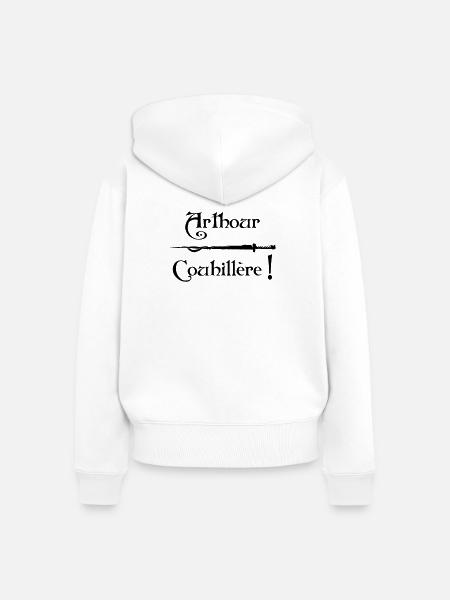 Arthour Couhillère! - Frauen Premium Bio Zip Hoodie - Weiß