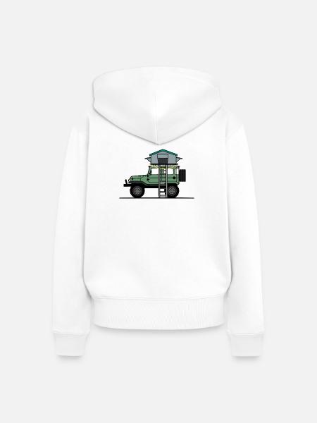sleep above - Frauen Premium Bio Zip Hoodie - Weiß