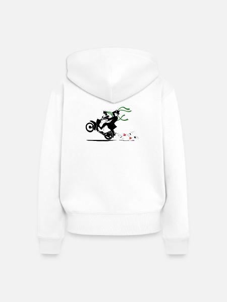 SERBSKI KWAS - Frauen Premium Bio Zip Hoodie - Weiß