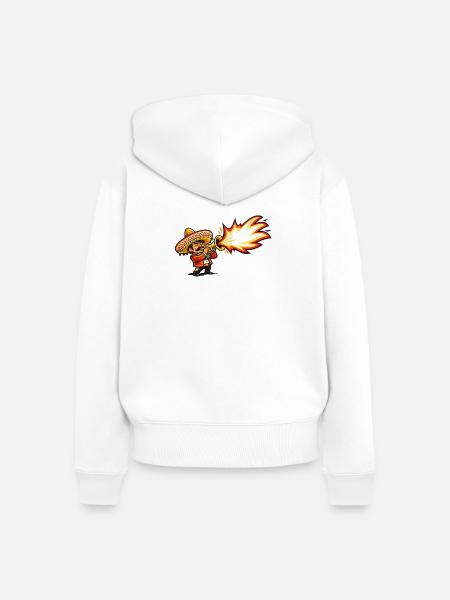 Mariachi Feuersturm - Frauen Premium Bio Zip Hoodie - Weiß