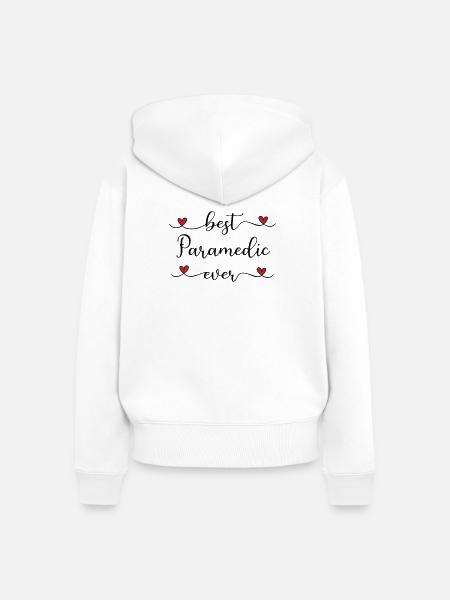 bester Sanitäter der Welt - Frauen Premium Bio Zip Hoodie - Weiß