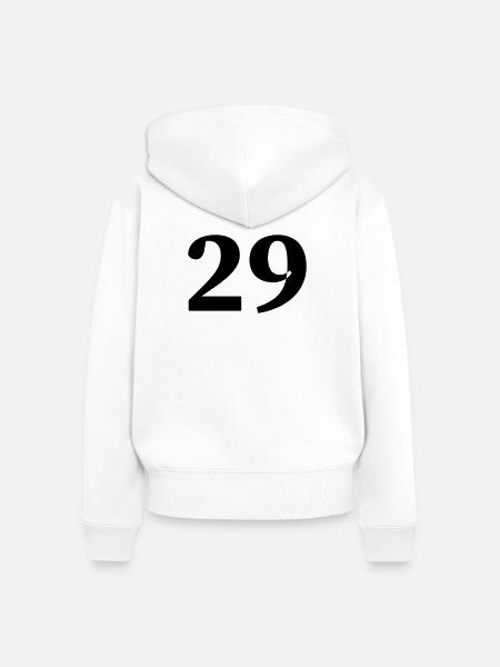 29 - Frauen Premium Bio Zip Hoodie - Weiß