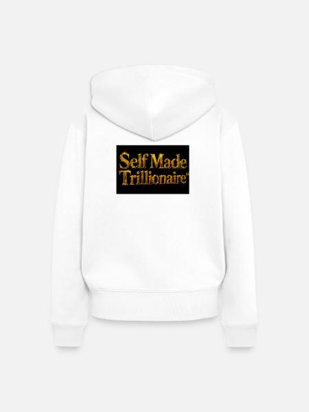 Selbstgemachter Milliardär - Frauen Premium Bio Zip Hoodie - Weiß