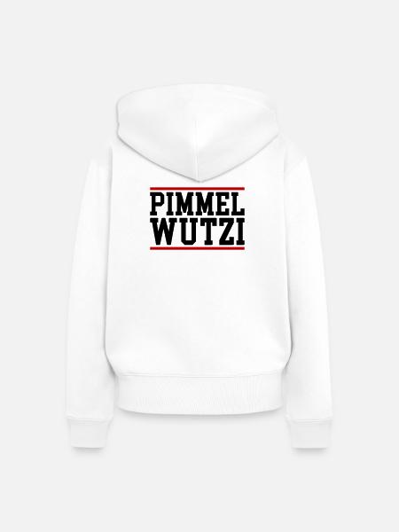 Pimmel Wutzi - Frauen Premium Bio Zip Hoodie - Weiß