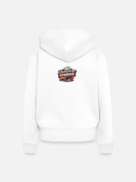 Dunning-Kruger Syndrom – Grafik - Frauen Premium Bio Zip Hoodie - Weiß