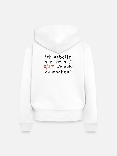 Sylt Insel Silhouette - Frauen Premium Bio Zip Hoodie - Weiß