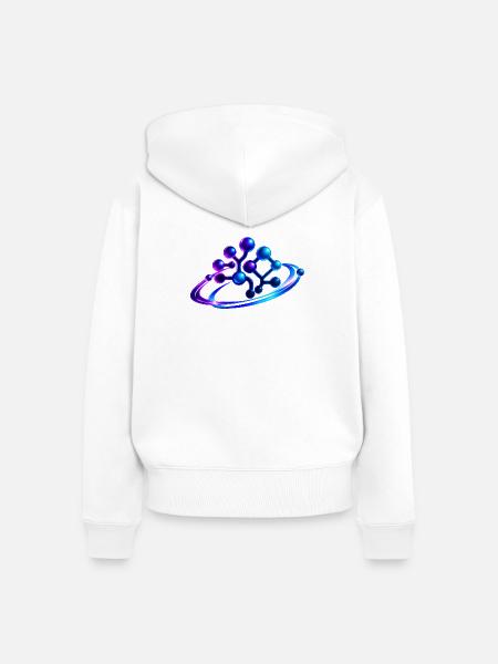 Neuron - Frauen Premium Bio Zip Hoodie - Weiß