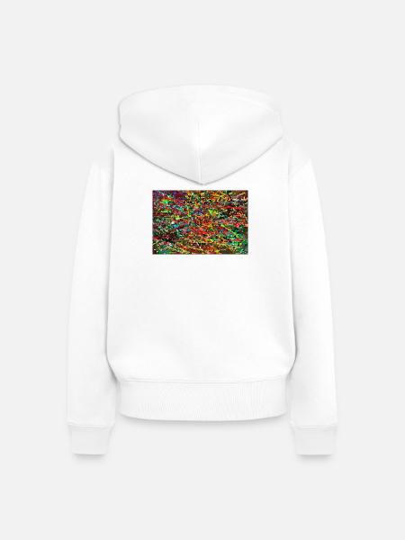 dichte_schichtungen - Frauen Premium Bio Zip Hoodie - Weiß