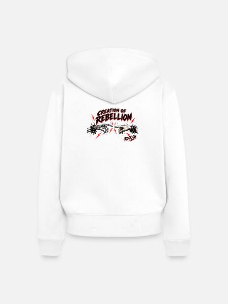 Entstehung des Aufstands - Frauen Premium Bio Zip Hoodie - Weiß