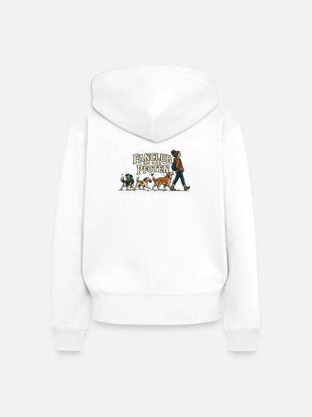 Pfotenfanclub - Frauen Premium Bio Zip Hoodie - Weiß