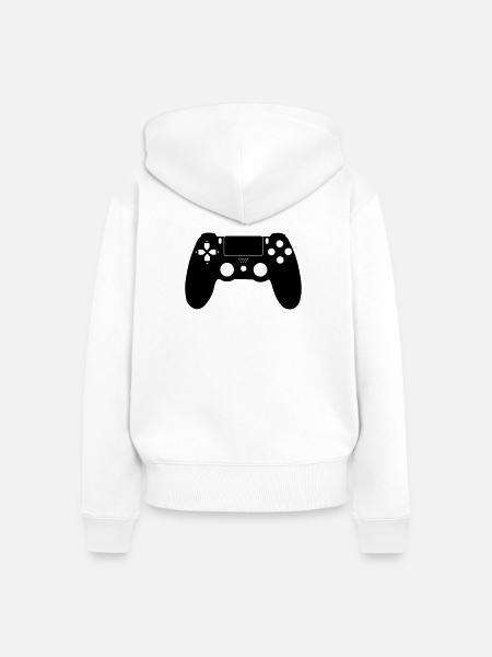 Controller Gamer - Frauen Premium Bio Zip Hoodie - Weiß