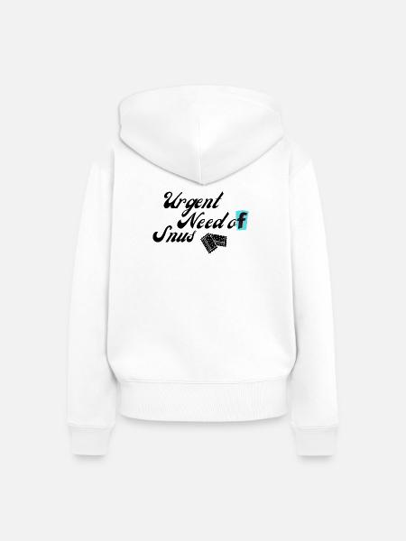 Grunge Buchstabe auf Türkisblock - Frauen Premium Bio Zip Hoodie - Weiß