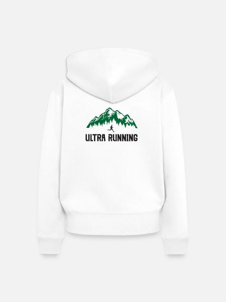 Ultra-Laufen - Frauen Premium Bio Zip Hoodie - Weiß