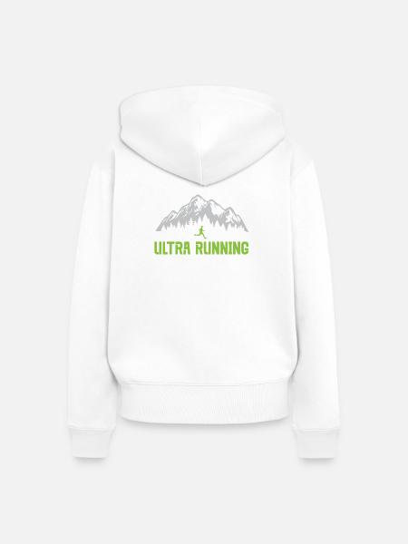 Ultra-Laufen - Frauen Premium Bio Zip Hoodie - Weiß