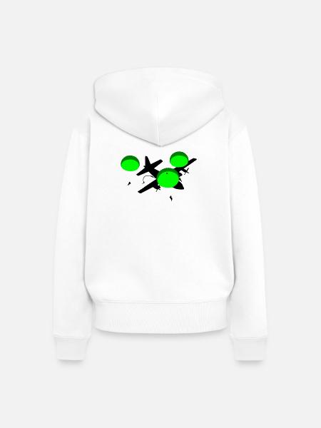 Fallschirmjäger - Frauen Premium Bio Zip Hoodie - Weiß