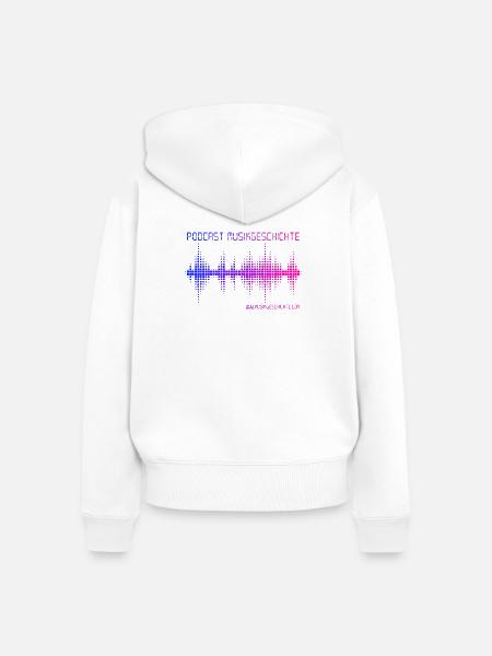 Podcast Musikgeschichte - Frauen Premium Bio Zip Hoodie - Weiß