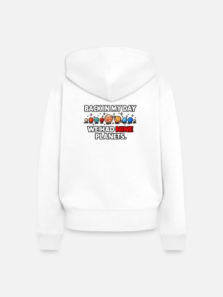 Neun Planeten - Frauen Premium Bio Zip Hoodie - Weiß
