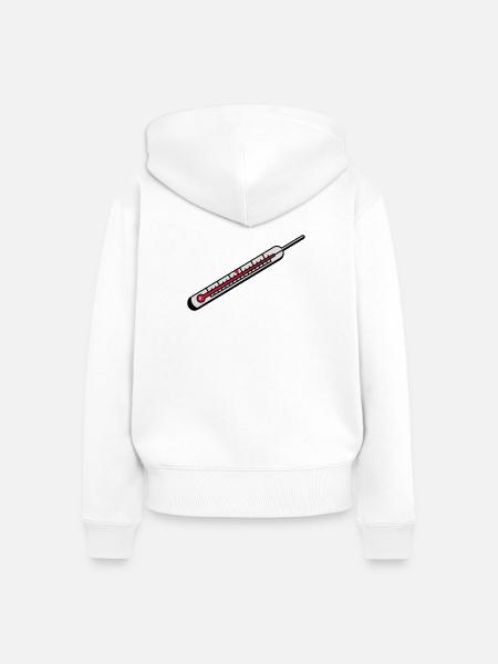 Ein Quecksilber Thermometer - Frauen Premium Bio Zip Hoodie - Weiß