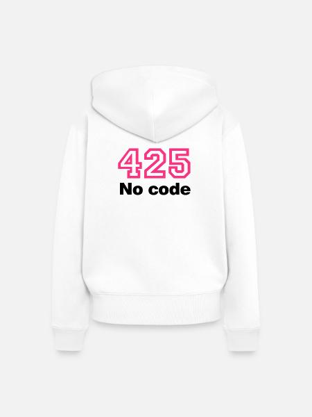 Error 425 No Code - Frauen Premium Bio Zip Hoodie - Weiß