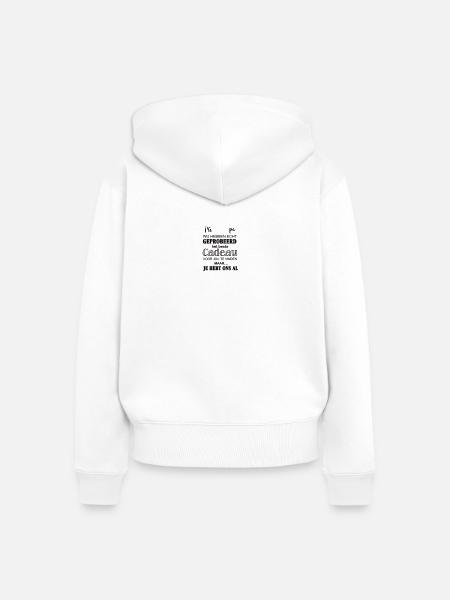 Persönlicher Geschenk-Textdruck - Frauen Premium Bio Zip Hoodie - Weiß