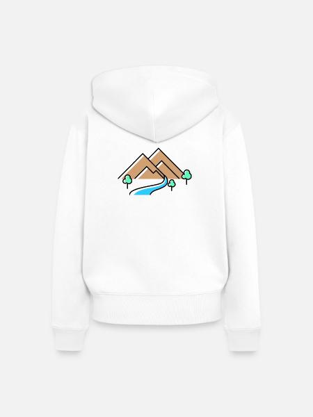Berge Mountains - Frauen Premium Bio Zip Hoodie - Weiß