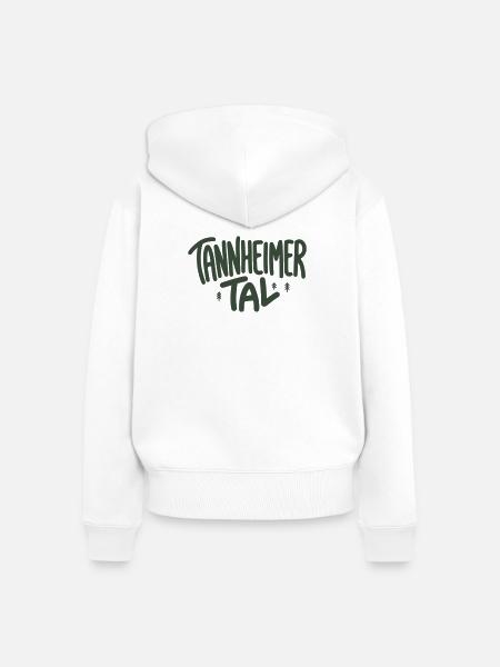 Tannheimer Tal Schriftzug - Frauen Premium Bio Zip Hoodie - Weiß