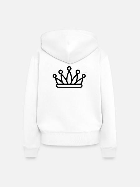Diadem - Frauen Premium Bio Zip Hoodie - Weiß