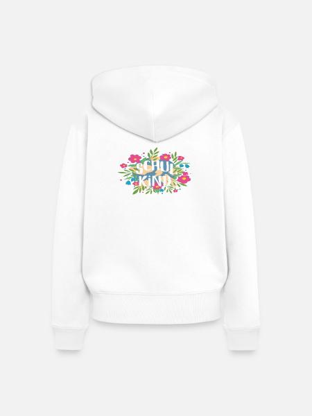 Schulkind - Frauen Premium Bio Zip Hoodie - Weiß