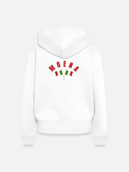 Modena Italienische Flaggen - Frauen Premium Bio Zip Hoodie - Weiß