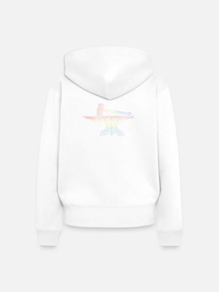 Schmied - Frauen Premium Bio Zip Hoodie - Weiß