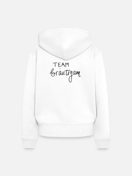 Team Bräutigam - Frauen Premium Bio Zip Hoodie - Weiß