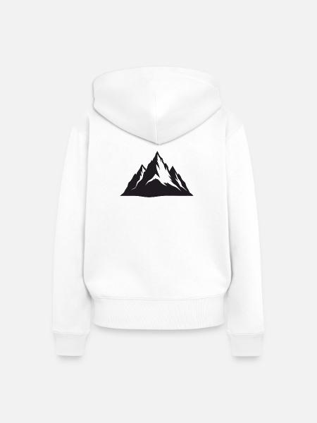 Gebirge - Frauen Premium Bio Zip Hoodie - Weiß