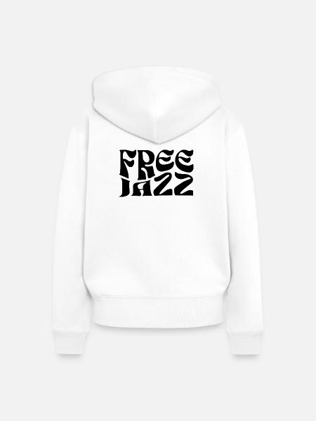 Kostenloses Jazz-Musik-Logo - Frauen Premium Bio Zip Hoodie - Weiß