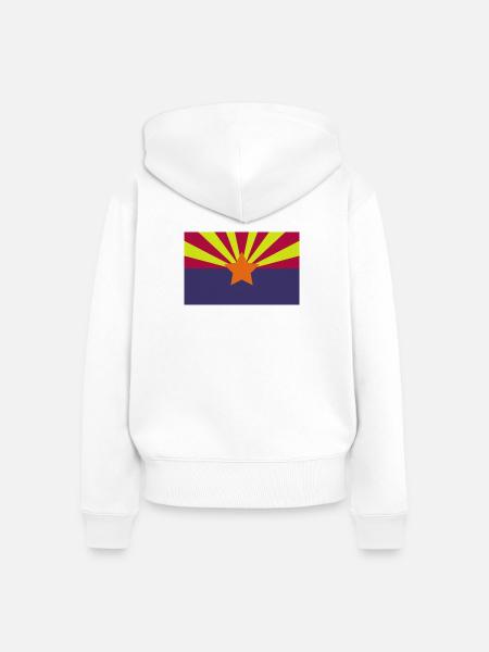 Arizona-Flagge - Frauen Premium Bio Zip Hoodie - Weiß