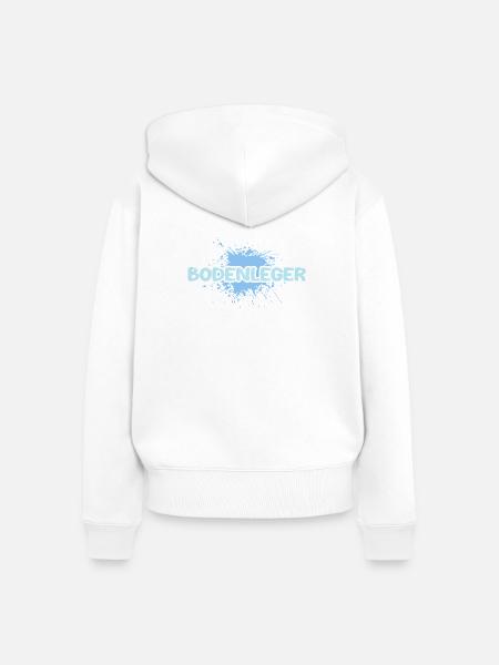 Aufgabe Bodenleger - Frauen Premium Bio Zip Hoodie - Weiß