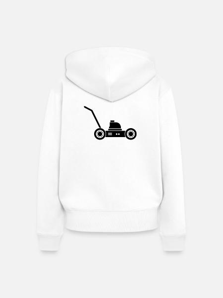 Rasenmäher - Frauen Premium Bio Zip Hoodie - Weiß