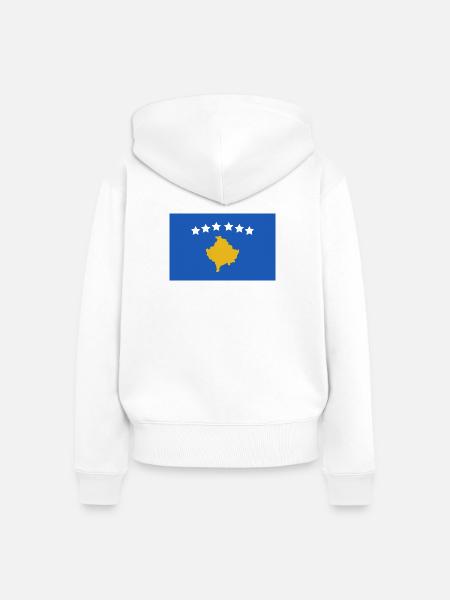 Kosovo-Flagge - Frauen Premium Bio Zip Hoodie - Weiß