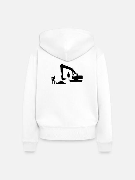 Kipper-Crew – Sandarbeiter - Frauen Premium Bio Zip Hoodie - Weiß