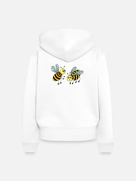 Insekten - Frauen Premium Bio Zip Hoodie - Weiß