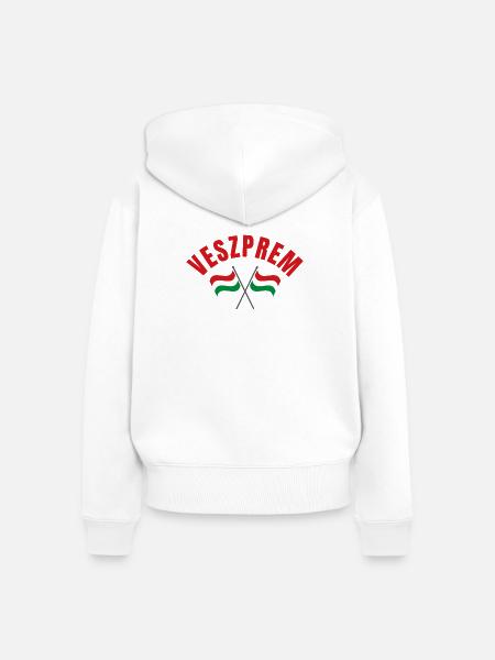 Veszprem Ungarische Flaggen - Frauen Premium Bio Zip Hoodie - Weiß