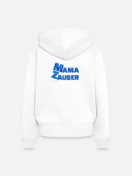 Mamazauber - Frauen Premium Bio Zip Hoodie - Weiß