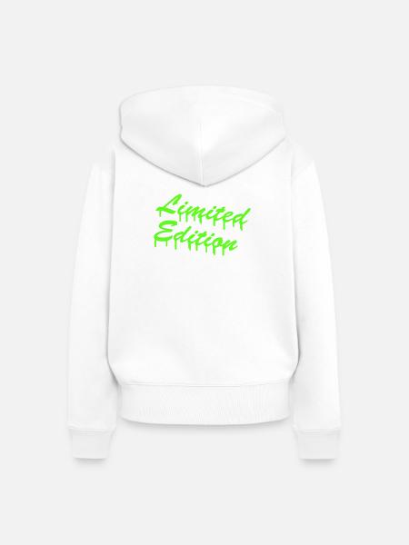 Limited Edition - Frauen Premium Bio Zip Hoodie - Weiß
