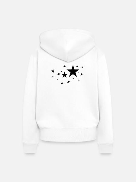 Sterne - Frauen Premium Bio Zip Hoodie - Weiß