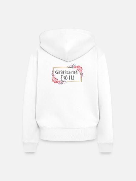 Schweiz Solothurn Mädchen Heimat Geschenk - Frauen Premium Bio Zip Hoodie - Weiß