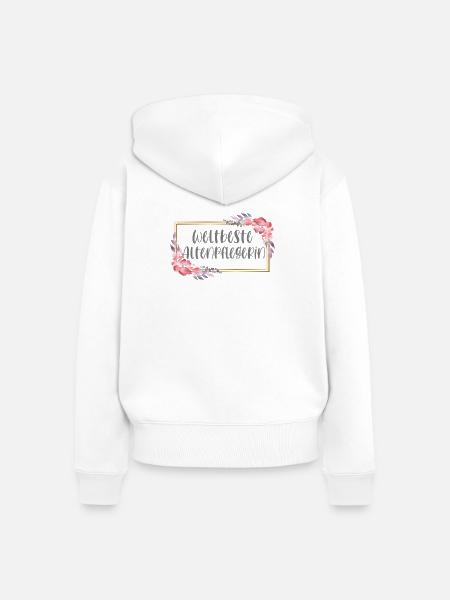 Altenpflegerin Pflegerin Mädchen Geschenk - Frauen Premium Bio Zip Hoodie - Weiß