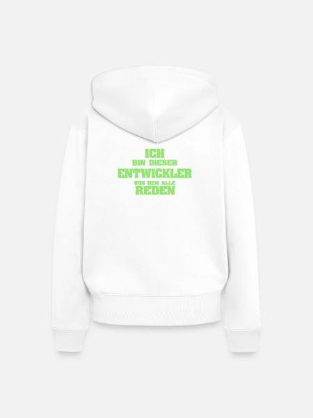 Entwickler als Beruf - Frauen Premium Bio Zip Hoodie - Weiß