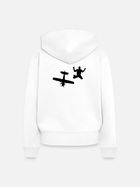 Skydiver - Frauen Premium Bio Zip Hoodie - Weiß
