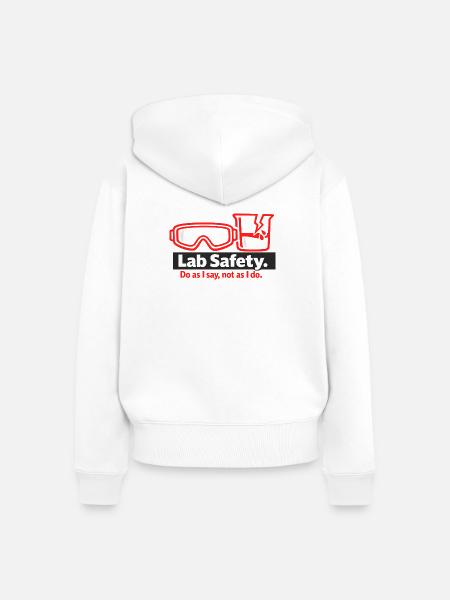 Schutzbrillen Spruch Grafik - Frauen Premium Bio Zip Hoodie - Weiß