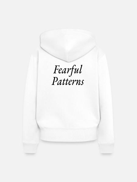 Ängstliche Muster - Frauen Premium Bio Zip Hoodie - Weiß